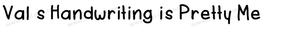 Val s Handwriting is Pretty Messy字体转换